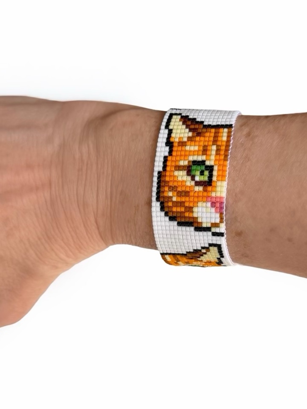 Orange Tabby Cat Loom Bracelet